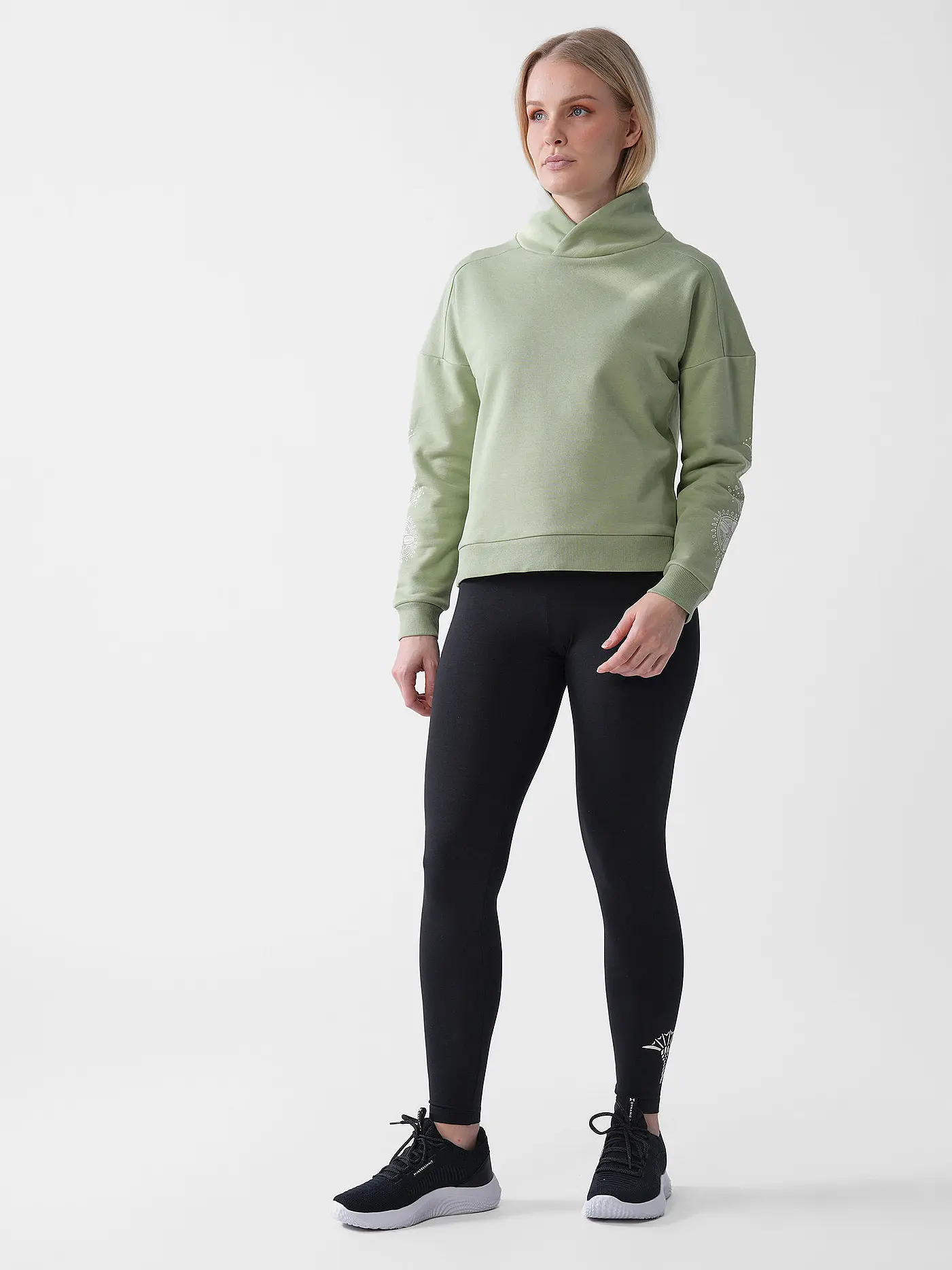 THE SPIRIT OF OM | Damen Yoga Sweater Lounge Sattva Matcha | 